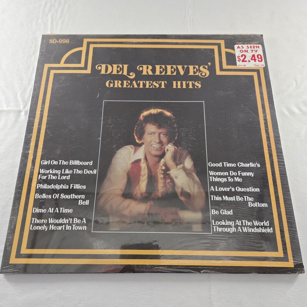 Del Reeves'‎ Greatest Hits Vintage Vinyl Record LP 1978 SEALED SD-998